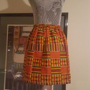 African inspired mini skirt.